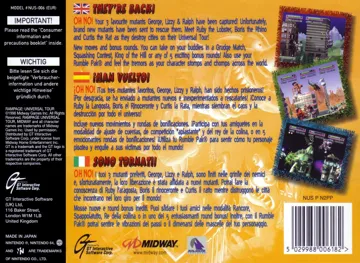 Rampage 2 - Universal Tour (Europe) box cover back